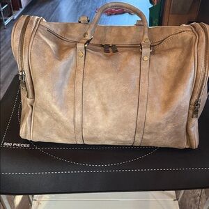Elegant Tan Duffel Bag